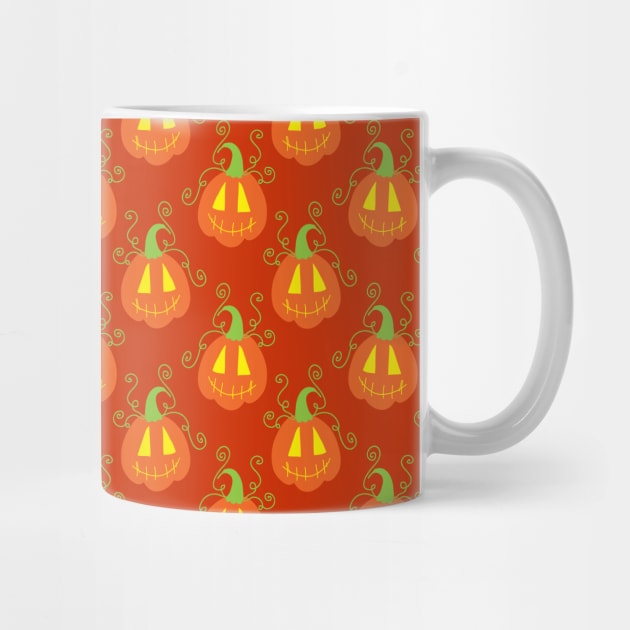 Orange Jack O Lantern Pattern by saradaboru